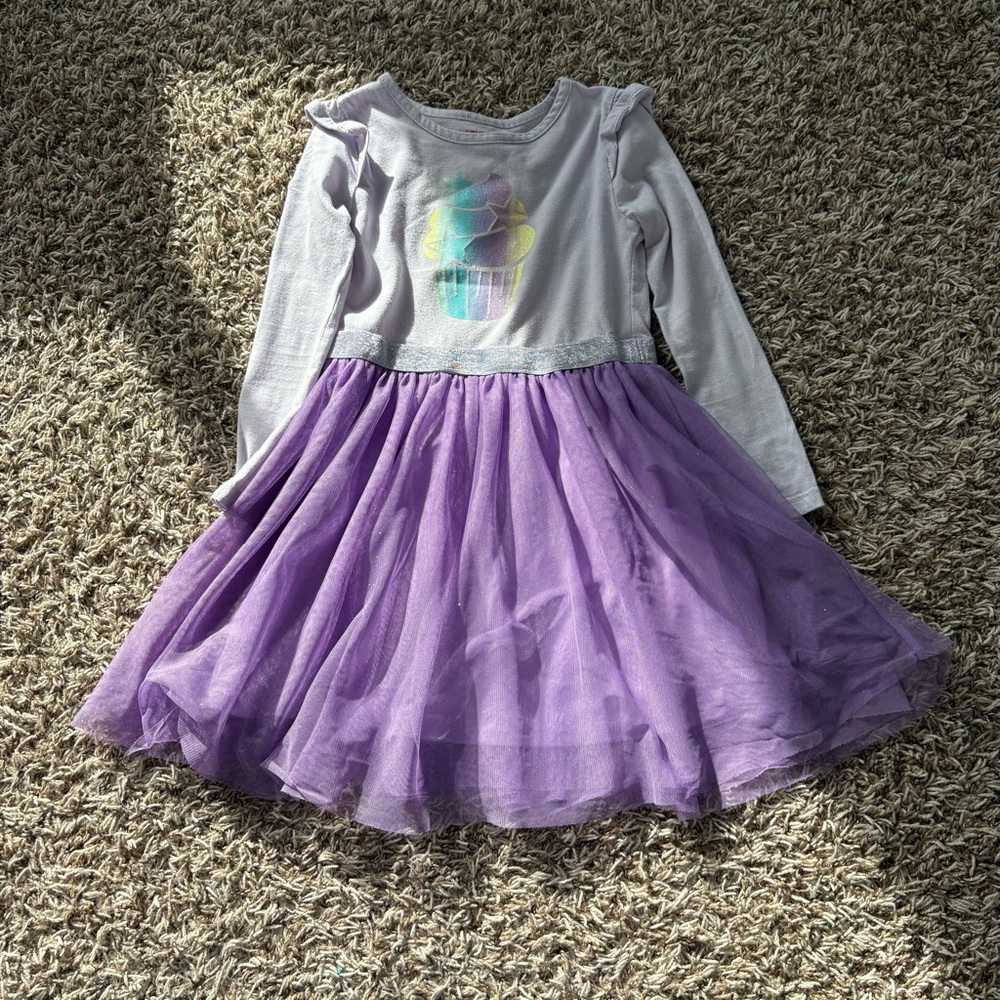 Epic Threads Girls Purple Tulle Skirt Dress Glitter Cupcake Size 6